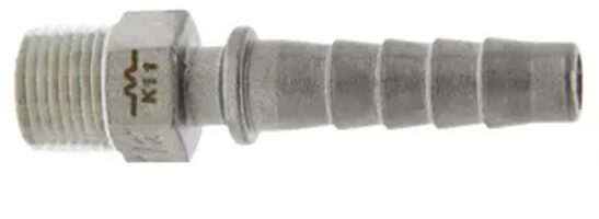 Końcówka parowa z gwintem zewnętrznym NPT - SS