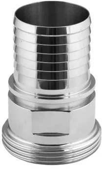 Złącze higieniczne typ SMS - końcówka z gwintem zewnętrznym i karbowanym ogonem pod wąż