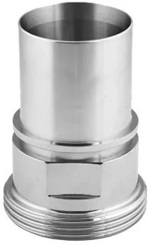 Złącze higieniczne typ SMS - końcówka z gwintem zewnętrznym i gładkim ogonem pod wąż