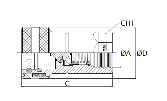 Szybkozłącze hydrauliczne gazowe ISO 7241-B część gniazdowa - obrazek 3