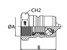 Szybkozłącze hydrauliczne gazowe ISO 7241-B część gniazdowa - obrazek 2